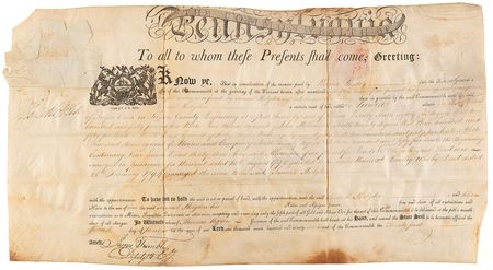 Lot #377 Thomas Mifflin Document Signed