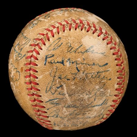 Lot #864 Brooklyn Dodgers: 1949 Team-Signed Baseball with Jackie Robinson, Roy Campanella, and Gil Hodges - Image 3