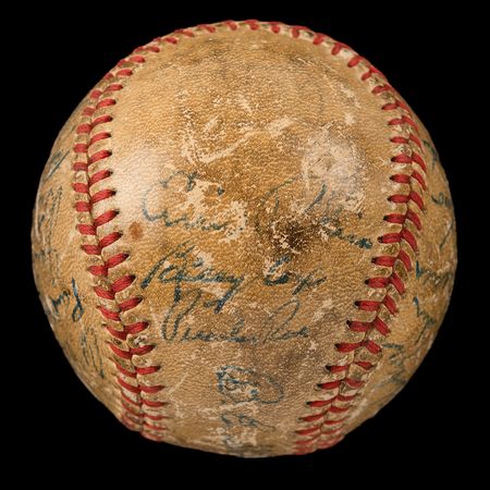 Lot #864 Brooklyn Dodgers: 1949 Team-Signed Baseball with Jackie Robinson, Roy Campanella, and Gil Hodges - Image 4