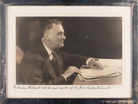 Lot #177 Franklin D. Roosevelt Oversized Signed Photograph to US Ambassador Laurence Steinhardt - Image 3