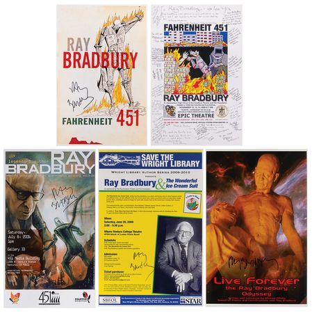 Lot #577 Ray Bradbury Archive of (170+) Items Honoring the Life and Career of the Fiction Master, with Diverse Collection of (100+) Signed Formats like Photographs, Scripts, Books, Award Plaques, and More - Image 6