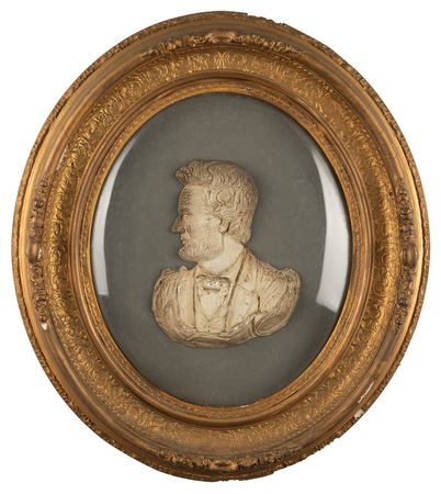 Lot #130 Abraham Lincoln 1865 Tin Bas Relief Portrait - Image 1