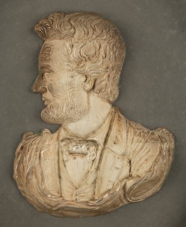 Lot #130 Abraham Lincoln 1865 Tin Bas Relief Portrait - Image 2