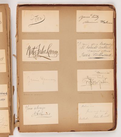 Lot #86 19th Century Theatre Actors, Actresses, and Notables Autograph Collection (275+ Signatures) with Chester A. Arthur, P. T. Barnum, Henry W. Longfellow, Lotta Crabtree, and Lillie Langtry - Image 3