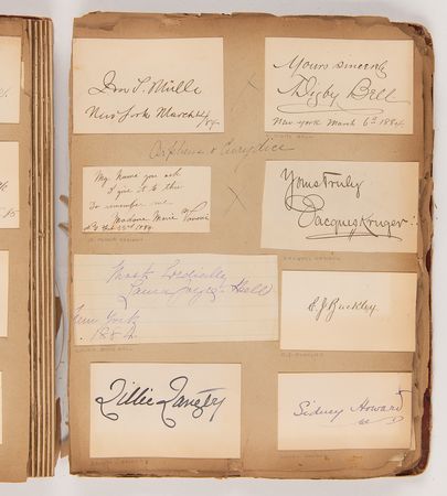 Lot #86 19th Century Theatre Actors, Actresses, and Notables Autograph Collection (275+ Signatures) with Chester A. Arthur, P. T. Barnum, Henry W. Longfellow, Lotta Crabtree, and Lillie Langtry - Image 6