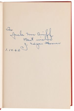 Lot #353 J. Edgar Hoover Signed Book - Masters of Deceit - Image 4