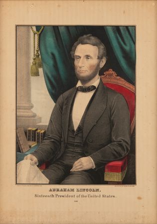 Lot #153 Abraham Lincoln: Lithograph by E. B. & E. C. Kellogg - Sixteenth President - Image 1