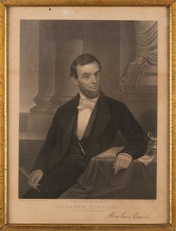 Lot #156 Abraham Lincoln: Engraving by John Sartain - Image 2