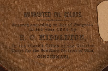 Lot #155 Abraham Lincoln: Chromolithograph on Canvas by E. C. Middleton - Image 3