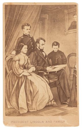 Lot #157 Abraham Lincoln and Family: Engraving by Adam B. Walter (After F. B. Schell) - Image 2