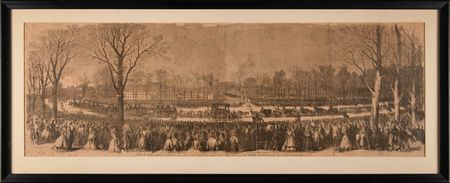 Lot #131 Abraham Lincoln: Oversized Panoramic Funeral Procession Engraving from Frank Leslie?s Illustrated Newspaper - Image 1