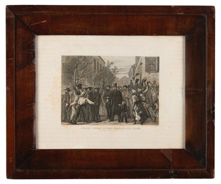 Lot #146 Abraham Lincoln: Engraving by J. C. Buttre - Lincoln Entering Richmond - Image 1