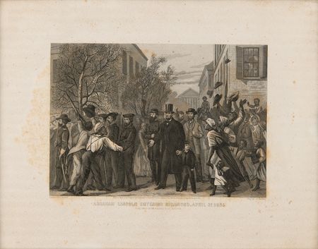 Lot #146 Abraham Lincoln: Engraving by J. C. Buttre - Lincoln Entering Richmond - Image 2