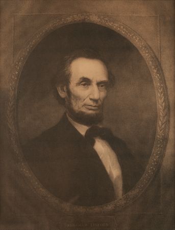 Lot #154 Abraham Lincoln: Engraving by William Edgar Marshall - Image 1