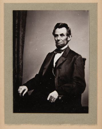 Lot #145 Abraham Lincoln: Photograph by Mathew Brady (Printed from the Original Negative, c. 1941) - Image 1