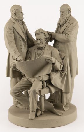Lot #27 Abraham Lincoln: 'Council of War' Sculpture by John Rogers - Image 1