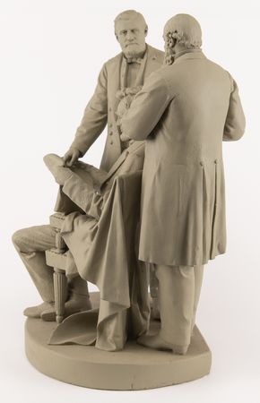Lot #27 Abraham Lincoln: 'Council of War' Sculpture by John Rogers - Image 4