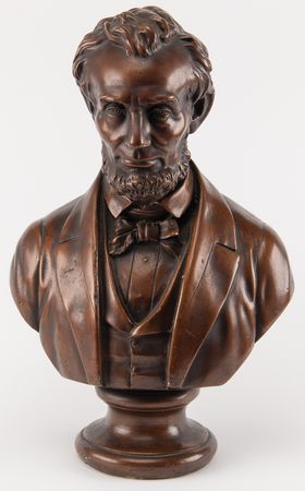 Lot #135 Abraham Lincoln: Bronzed Plaster Bust - Image 1