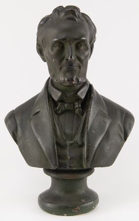 Lot #140 Abraham Lincoln: Black Plaster Bust - Image 1