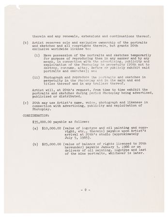 Lot #517 Norman Rockwell (3) Documents Signed for 'Stagecoach' Artwork - Image 6