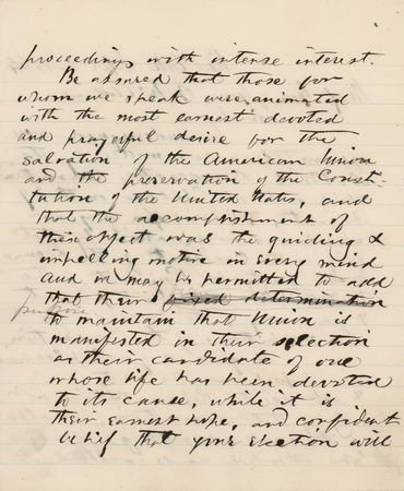 Lot #40 [George B. McClellan]: DNC Letter to McClellan, Informing of His Nomination for President in 1864 - Image 2