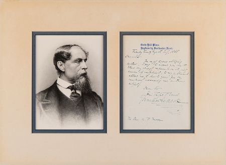 Lot #582. Charles Dickens Autograph Letter Signed
