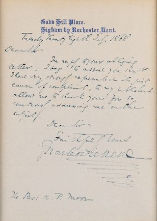 Lot #582 Charles Dickens Autograph Letter Signed - Image 2