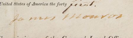 Lot #160 James Monroe Document Signed as President - Image 2