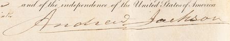 Lot #12 Andrew Jackson Patent Document Signed as President - Image 3