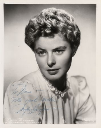 Lot #778 Ingrid Bergman Signed Photograph