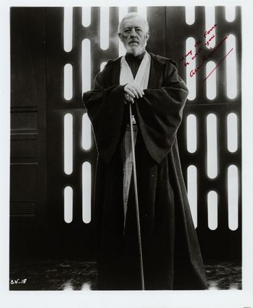 Lot #833 Star Wars: Alec Guinness Signed