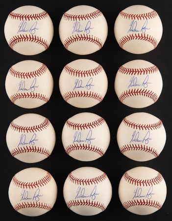 Lot #873 Nolan Ryan (12) Signed Baseballs