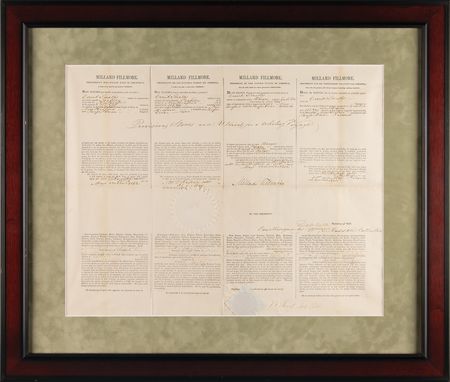 Lot #111 Millard Fillmore Document Signed as President - Four-Language Ship's Pass for a Whaling Voyage - Image 2