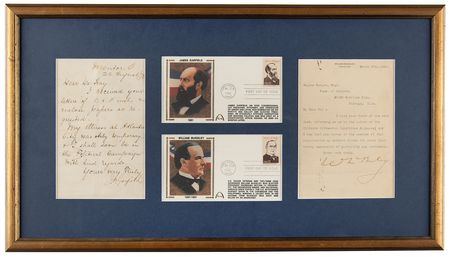 Lot #117 James A. Garfield and William McKinley (2) Letters Signed - Image 1