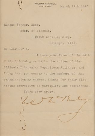 Lot #117 James A. Garfield and William McKinley (2) Letters Signed - Image 4