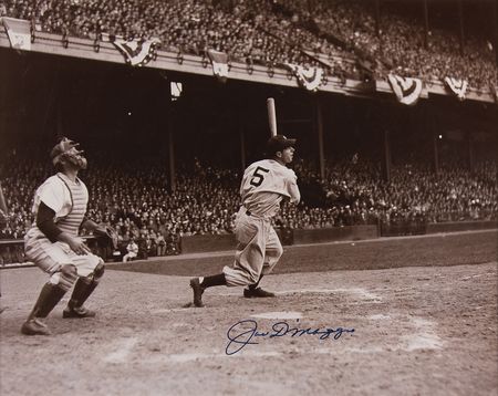 Lot #866 Joe DiMaggio Signed Oversized Photograph