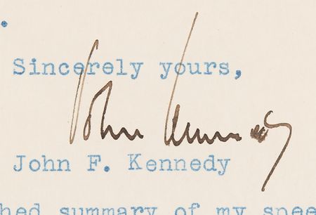 Lot #78 John F. Kennedy Typed Letter Signed as a Massachusetts Senator, Listing His Efforts on Economy and Efficiency - 