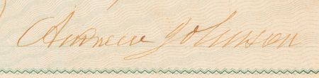 Lot #64 Andrew Johnson Signed Check as President - Substantial Payment to His White House Steward - Image 2