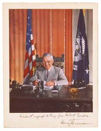 Lot #183 Harry S. Truman Signed Photograph - Image 1