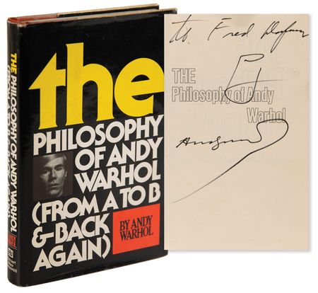 Lot #519 Andy Warhol Signed Book with Soup Can