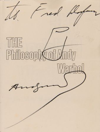 Lot #519 Andy Warhol Signed Book with Soup Can Sketch - The Philosophy of Andy Warhol - Image 2