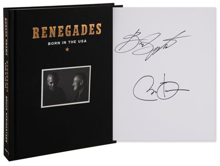 Lot #167 Barack Obama and Bruce Springsteen Signed Book - Renegades - Image 1