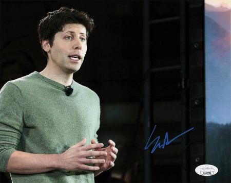 Lot #329 Sam Altman Signed Photograph