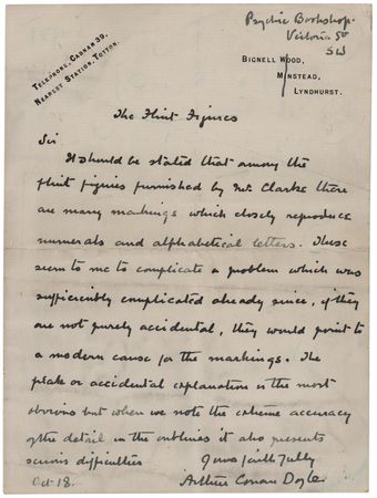 Lot #609 Arthur Conan Doyle Autograph Letter