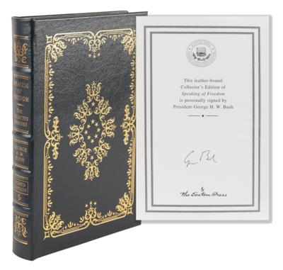 Lot #96 George Bush Signed Book - Speaking of Freedom: The Collected Speeches of George H. W. Bush (Collector's Edition) - Image 1