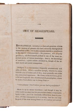 Lot #619 William Shakespeare: The Poems of Shakespeare (First American Collection of His Poetry, 1807) - Image 3