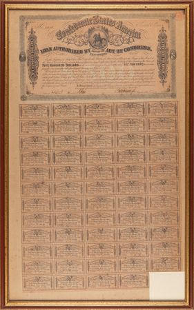 Lot #459 Confederate States of America $500 Bond (1864) - Image 1