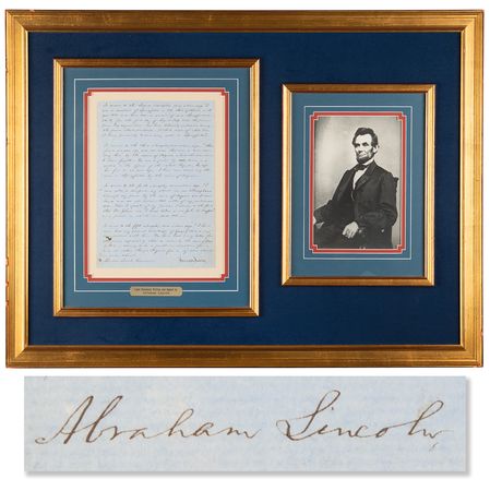 Lot #20 Abraham Lincoln Autograph Document Signed - Legal Deposition in a Butter Churn Dispute, with 250+ Words in Lincoln's Hand - Image 1