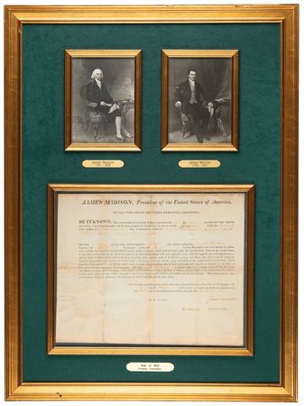 Lot #9 James Madison and James Monroe Document