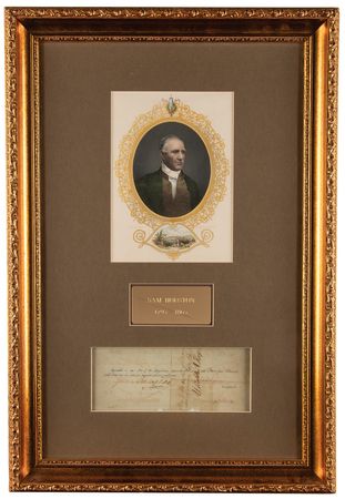 Lot #354 Sam Houston Document Signed as Governor